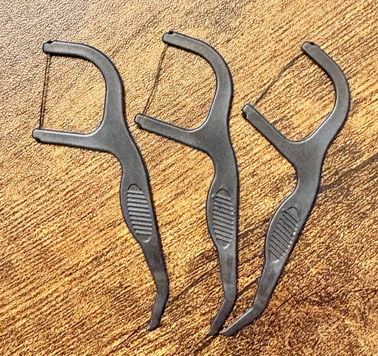 Biodegradable, Charcoal Floss Picks