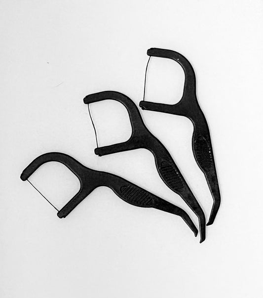 Biodegradable, Charcoal Floss Picks
